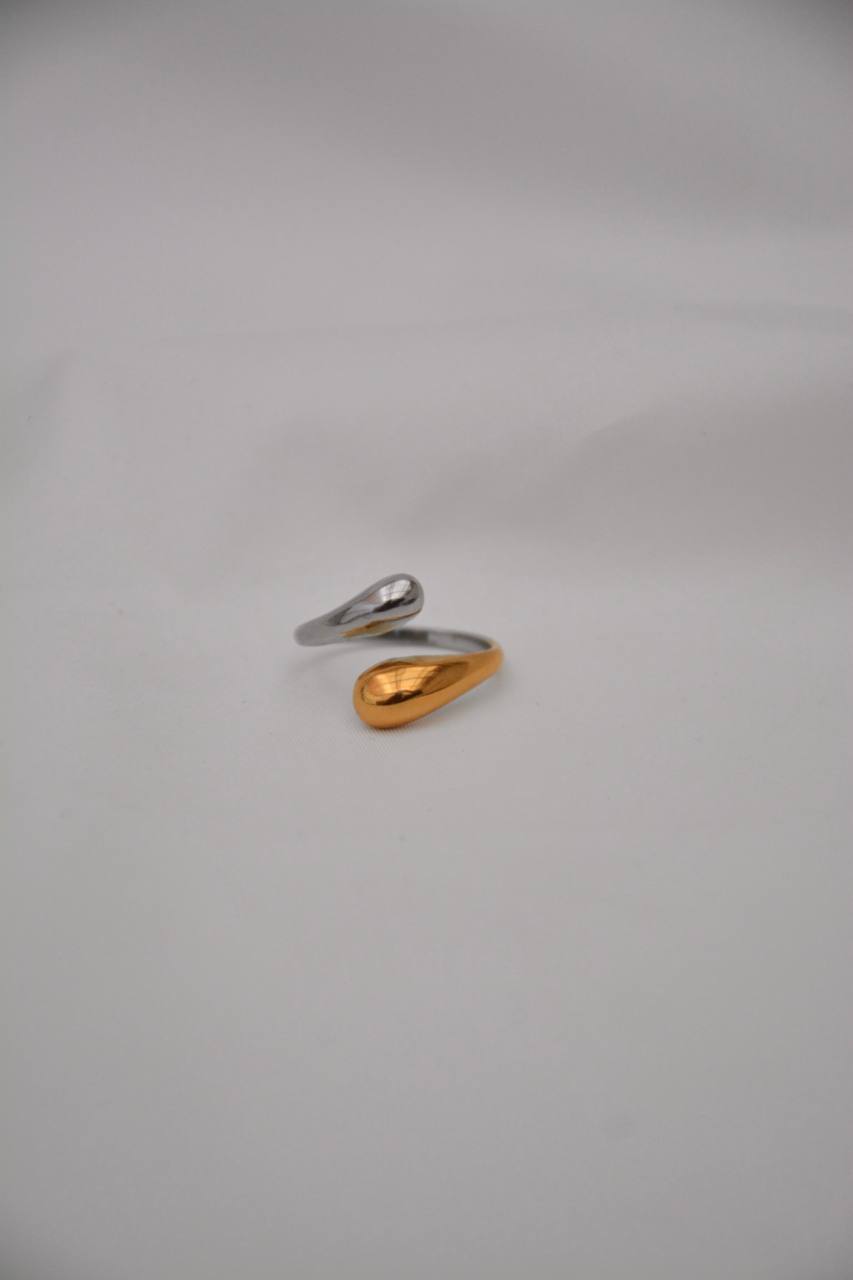 ANILLO DOBLE GOTA BICOLOR - Image 2