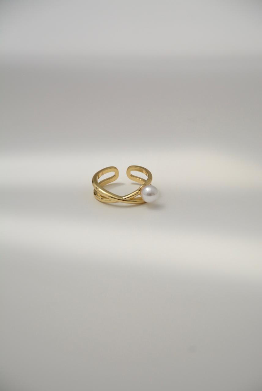 ANILLO CRUZADO CON PERLA - Image 2