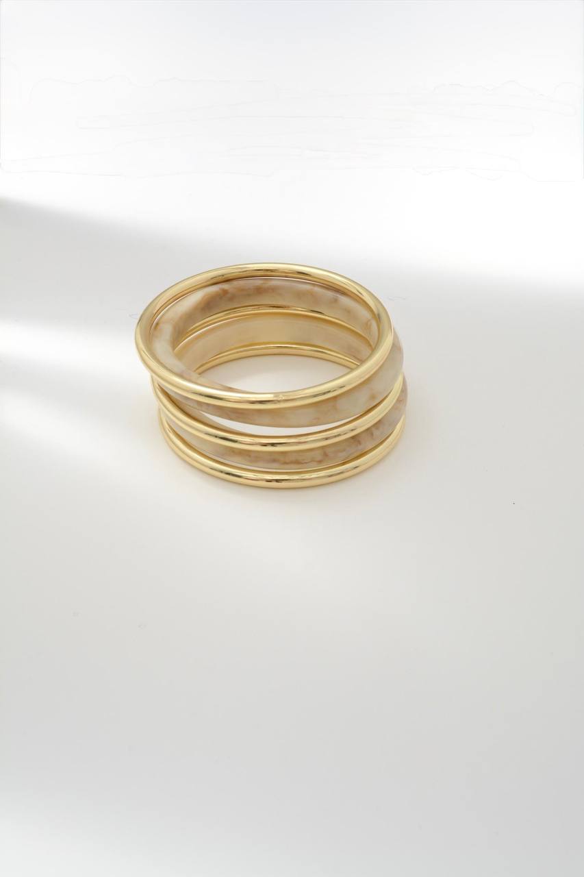SET BRAZALETES LISOS BEIGE - Image 4