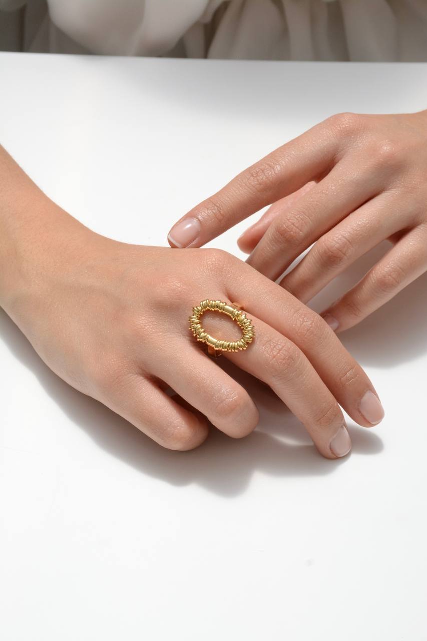 ANILLO OVALO LÍNEAS