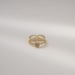 ANILLO CORAZÓN Y FLOR