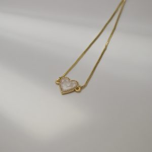 PULSERA CORAZÓN BORDE BRILLO