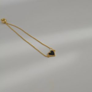 PULSERA CORAZÓN BORDE BRILLO