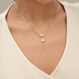 CADENA CORAZÓN MINI BRILLOS
