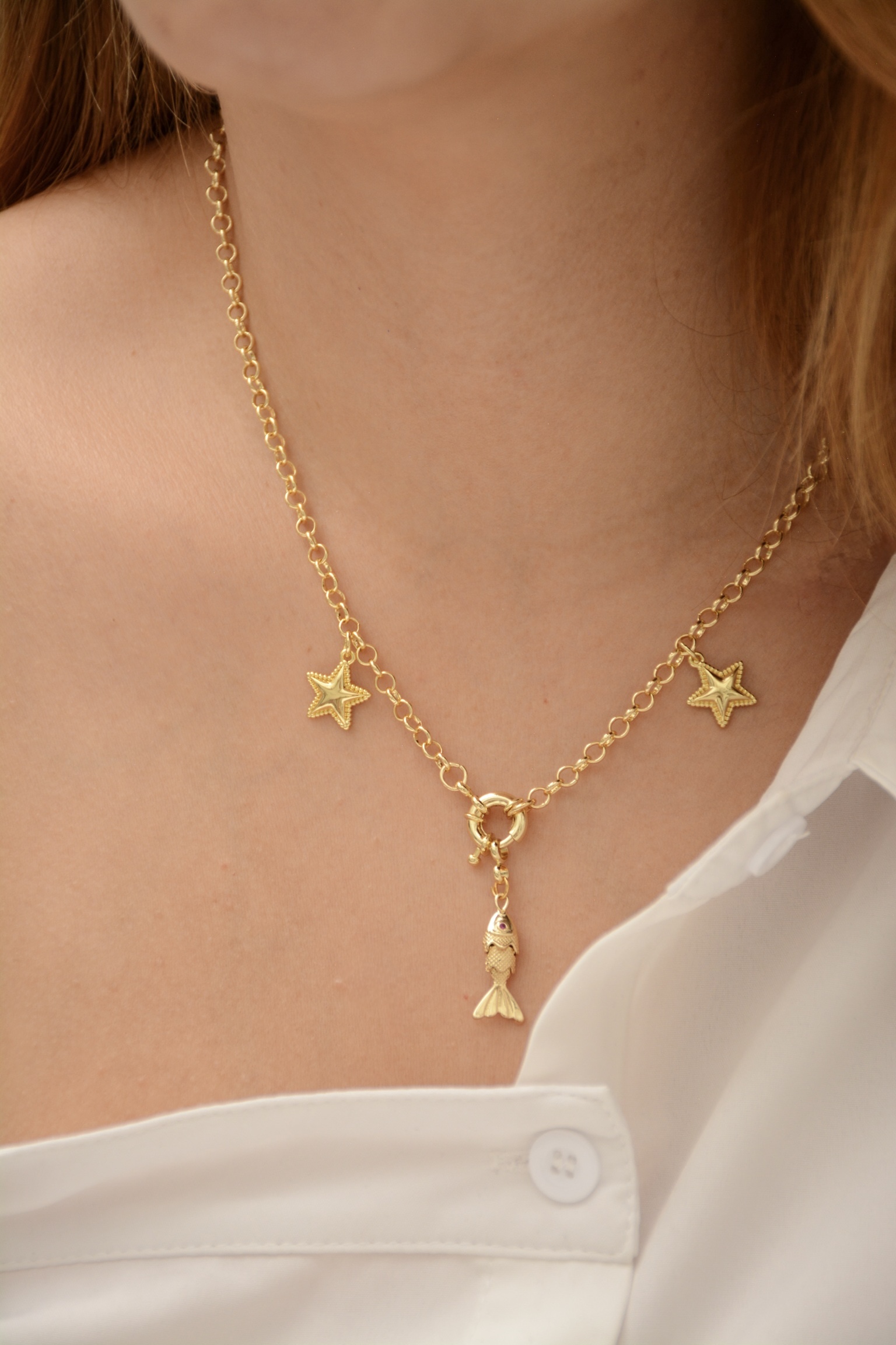 CADENA ESTRELLAS Y PEZ