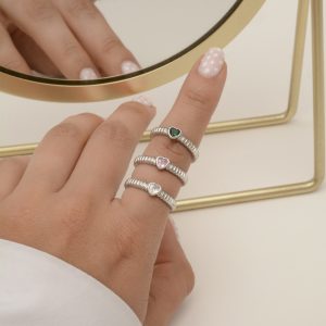 ANILLO MINI CORAZÓN SILVER