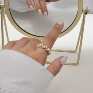 ANILLO ONDULADO PERLA