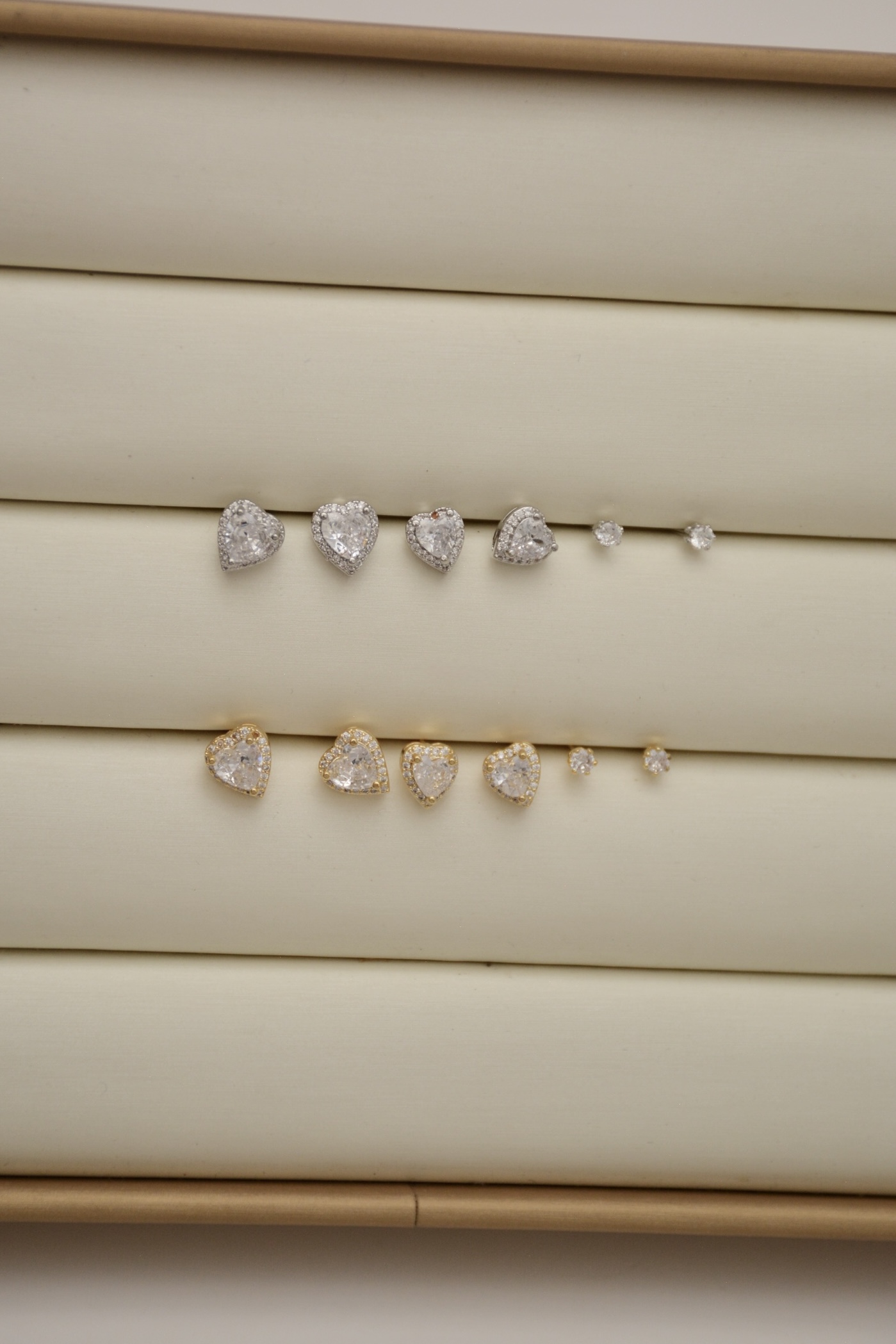 SET TOPOS CORAZONES BRILLO