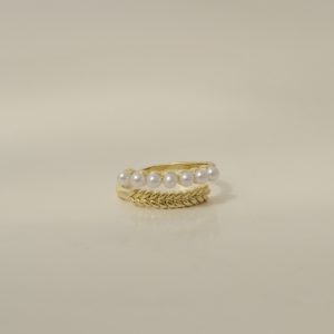 ANILLO ESPIGA Y PERLAS