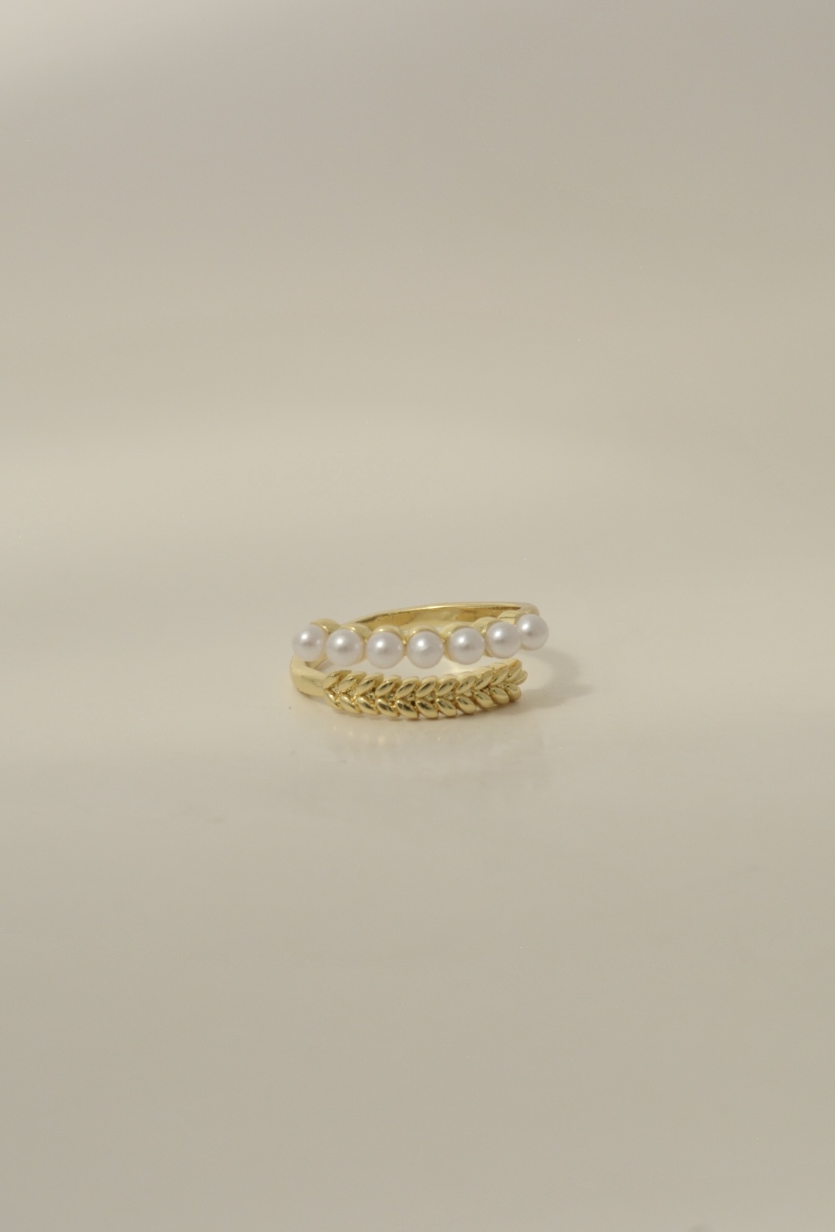 ANILLO ESPIGA Y PERLAS