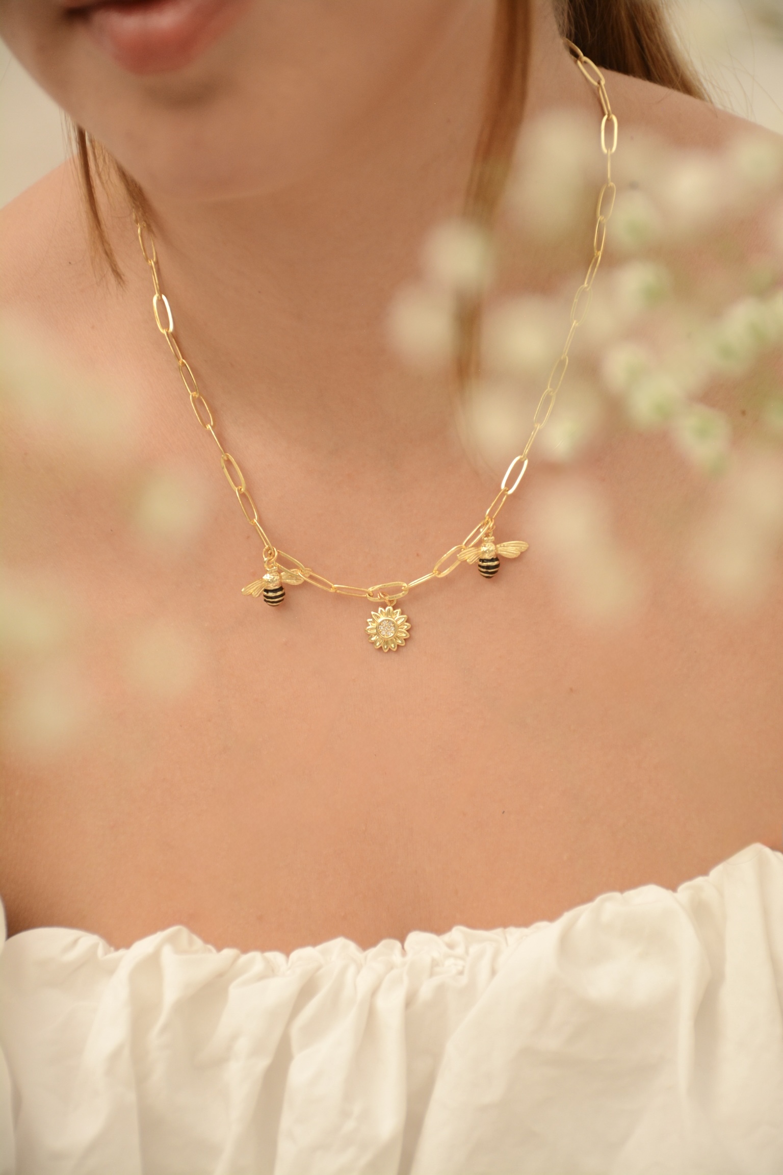 CADENA AVISPA Y GIRASOL
