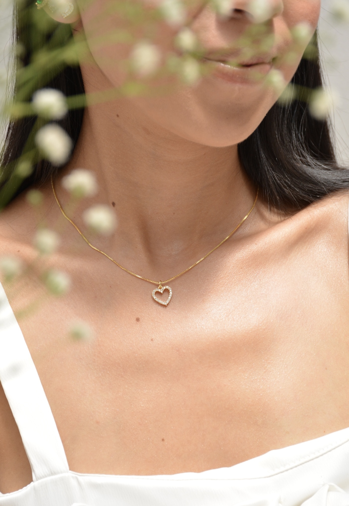CADENA CORAZÓN BRILLO