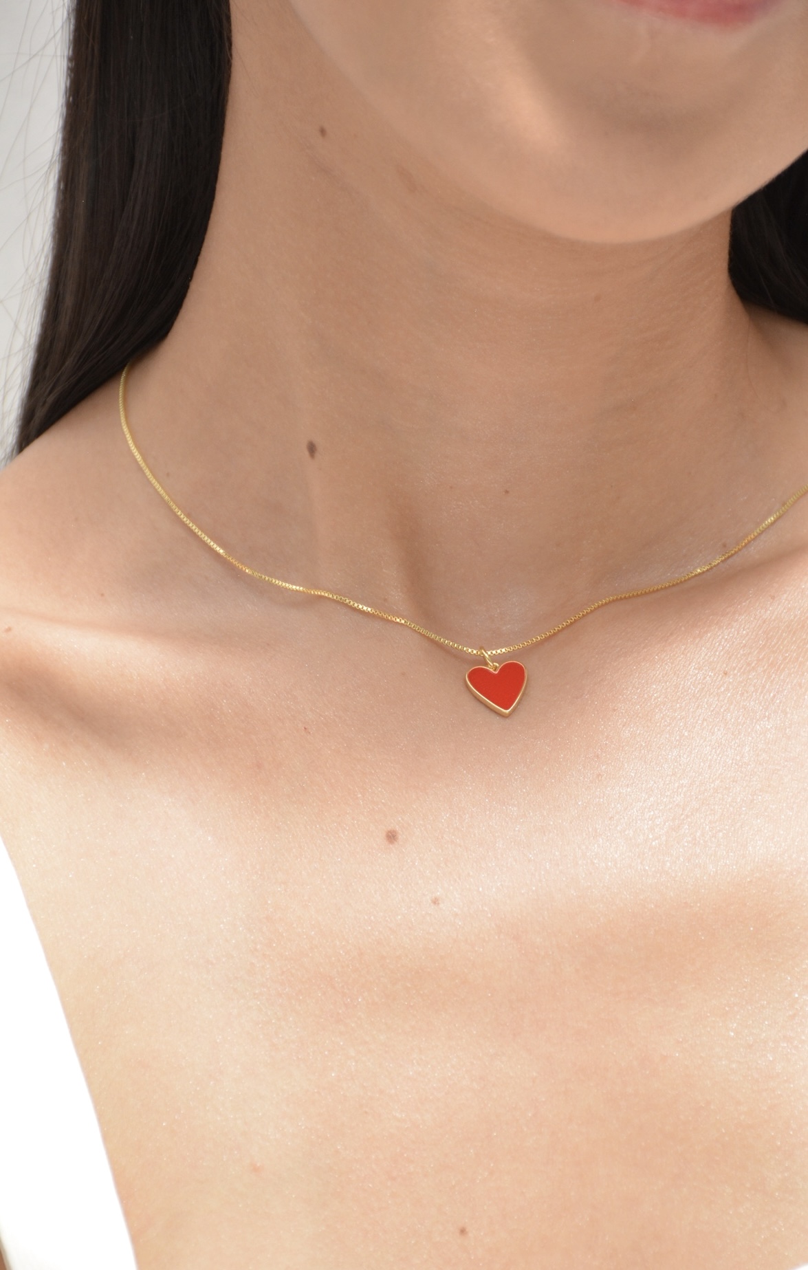 CADENA CORAZÓN ROJO
