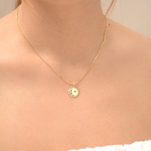 CADENA LUNA Y ESTRELLA AZUL