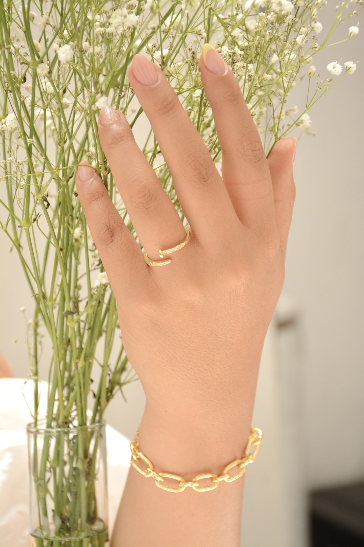 ANILLO CLAVO MINI CIRCONES