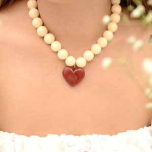 CADENA BOLA CHICLE CON CORAZÓN