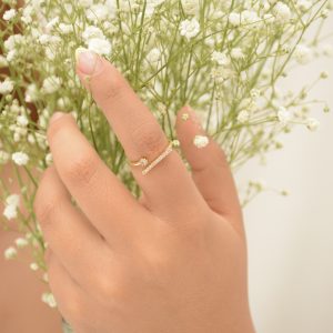 ANILLO LINEA Y PUNTO BRILLO