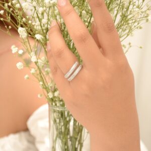 ANILLO DOBLE LINEA BRILLOS