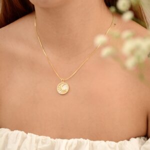 CADENA LUNA Y ESTRELLA BLANCA