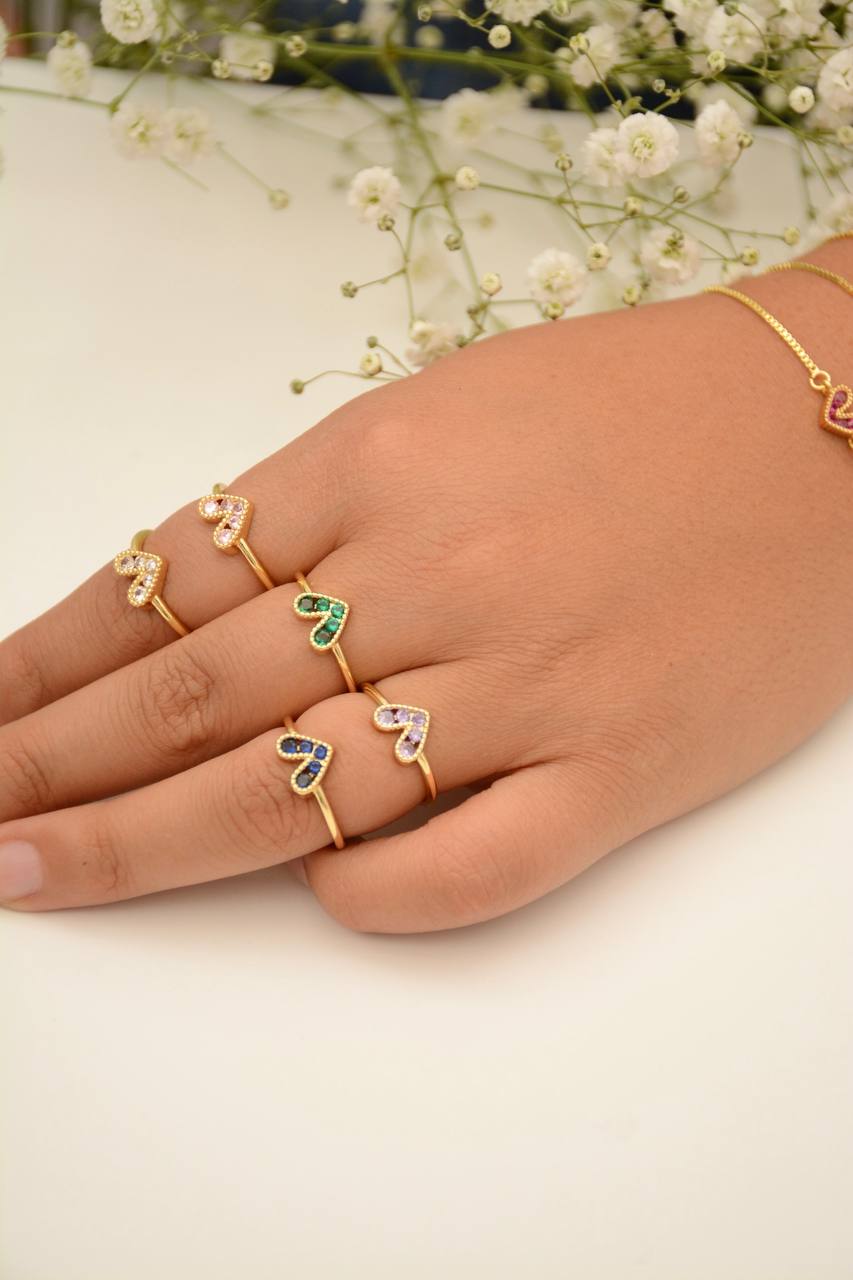 ANILLO CORAZÓN COLORES
