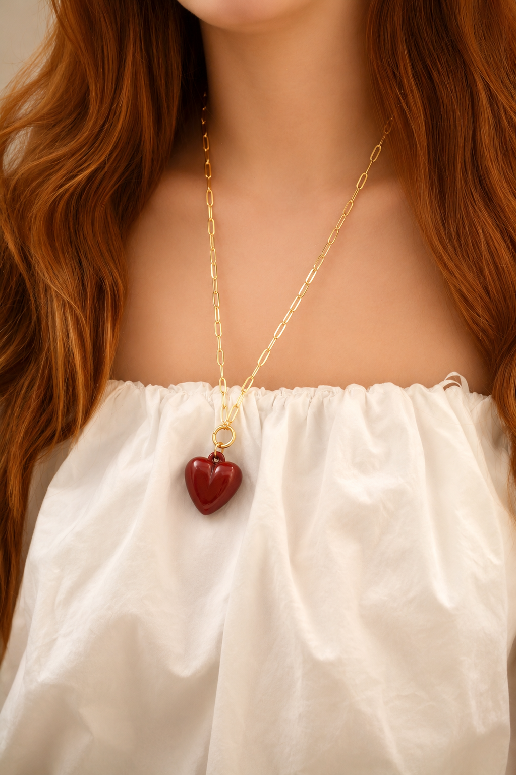 CADENA CORAZÓN CHUNKY