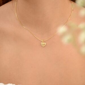 CADENA CORAZÓN CON BRILLOS
