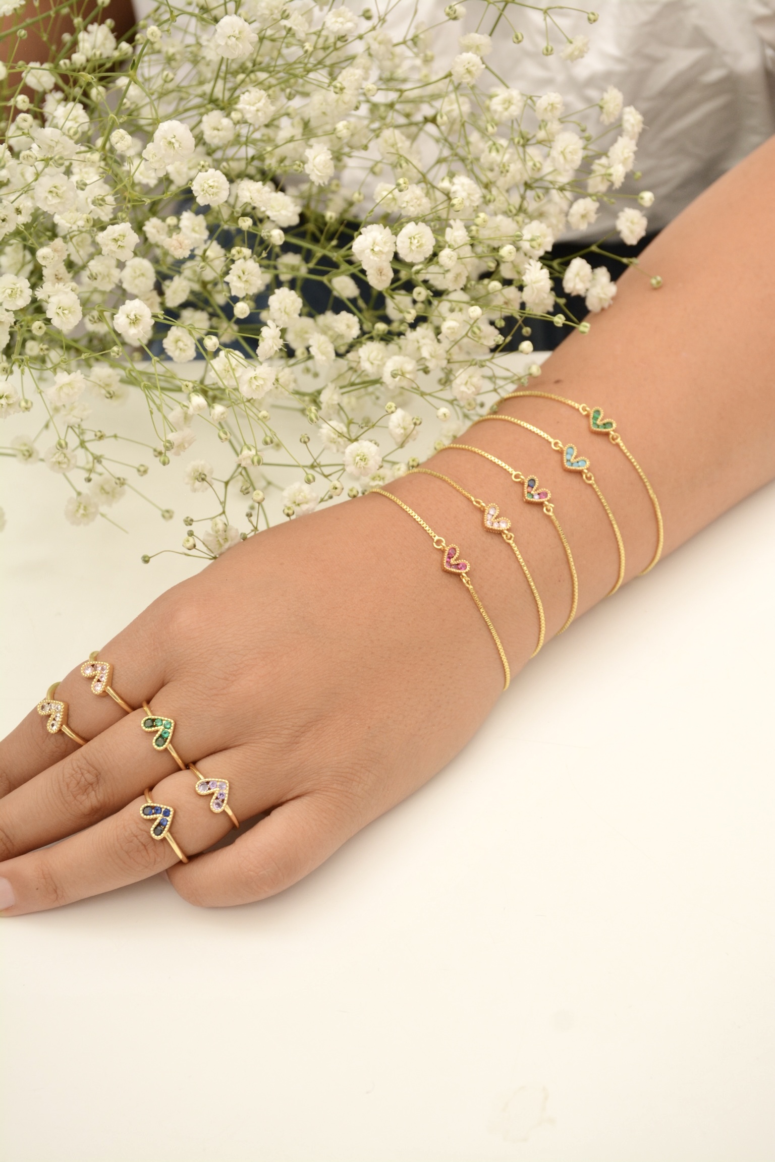 PULSERA CORAZÓN COLORES