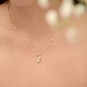 CADENA MINI CORAZÓN ROSA