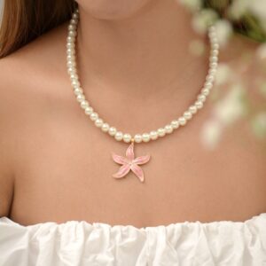 CADENA PERLAS Y FLOR