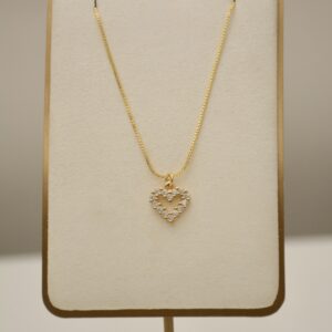 CADENA CORAZÓN BRILLO