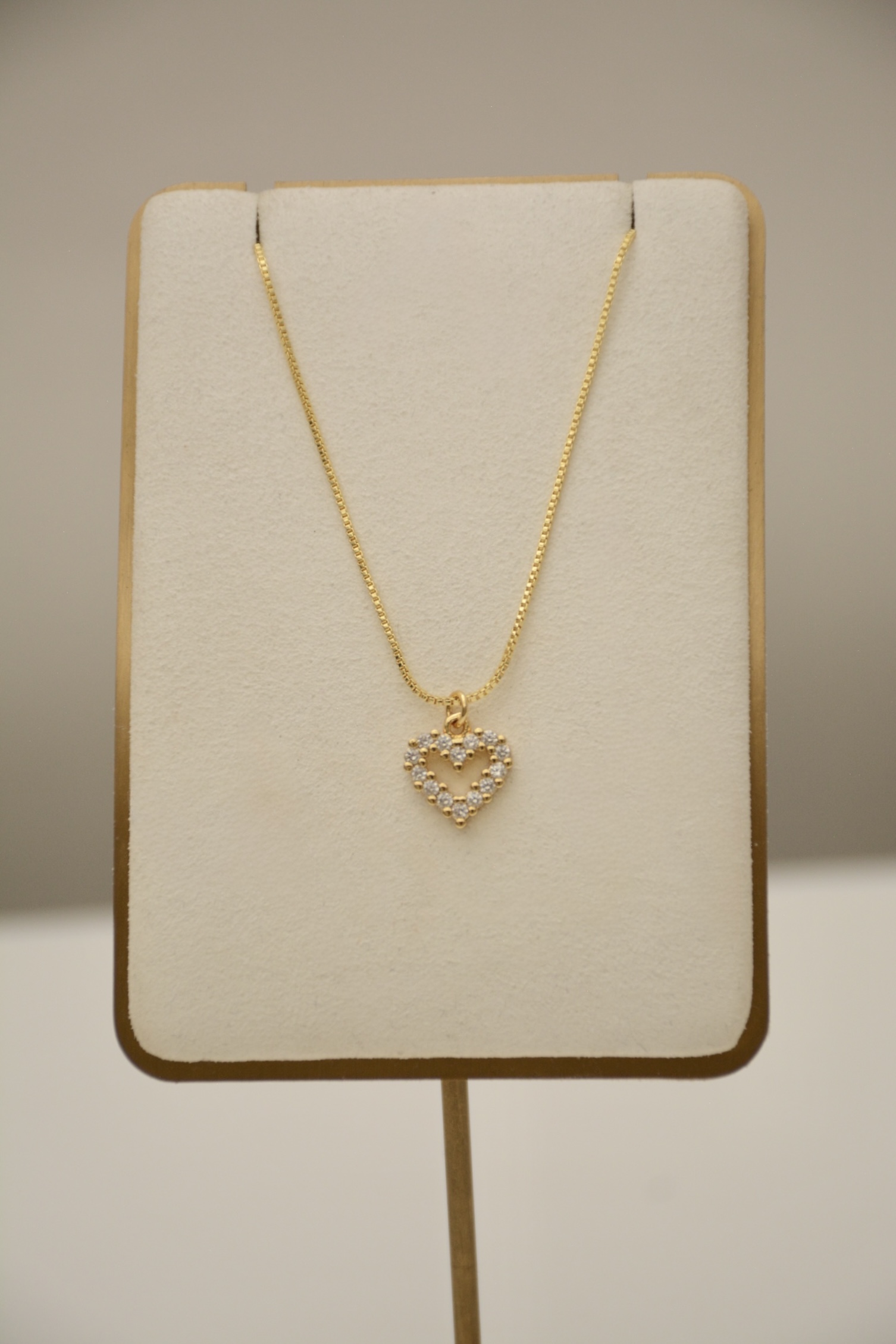 CADENA CORAZÓN BRILLO
